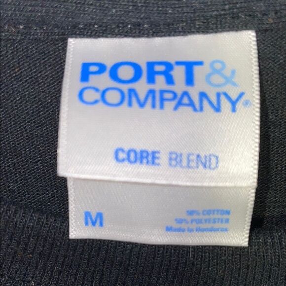 Port and Company Black and Red Short Sleeve Tee - Picture 4 of 7